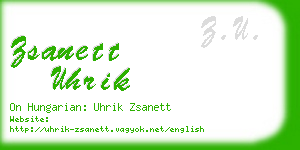 zsanett uhrik business card